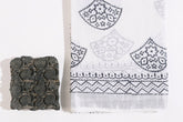 White Linen Hand Block Saree